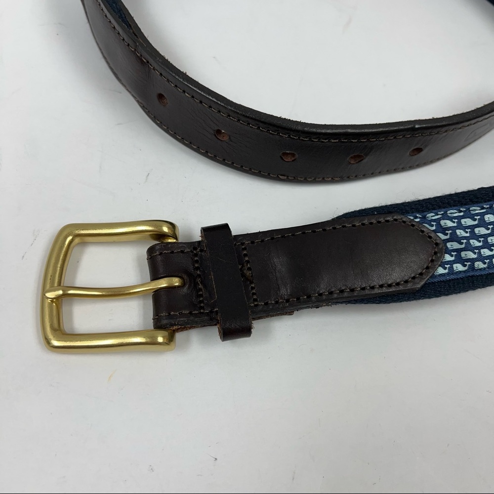 Vineyard Vines Canvas Whale Belt Made in USA Size 30 - Picture 10 of 11